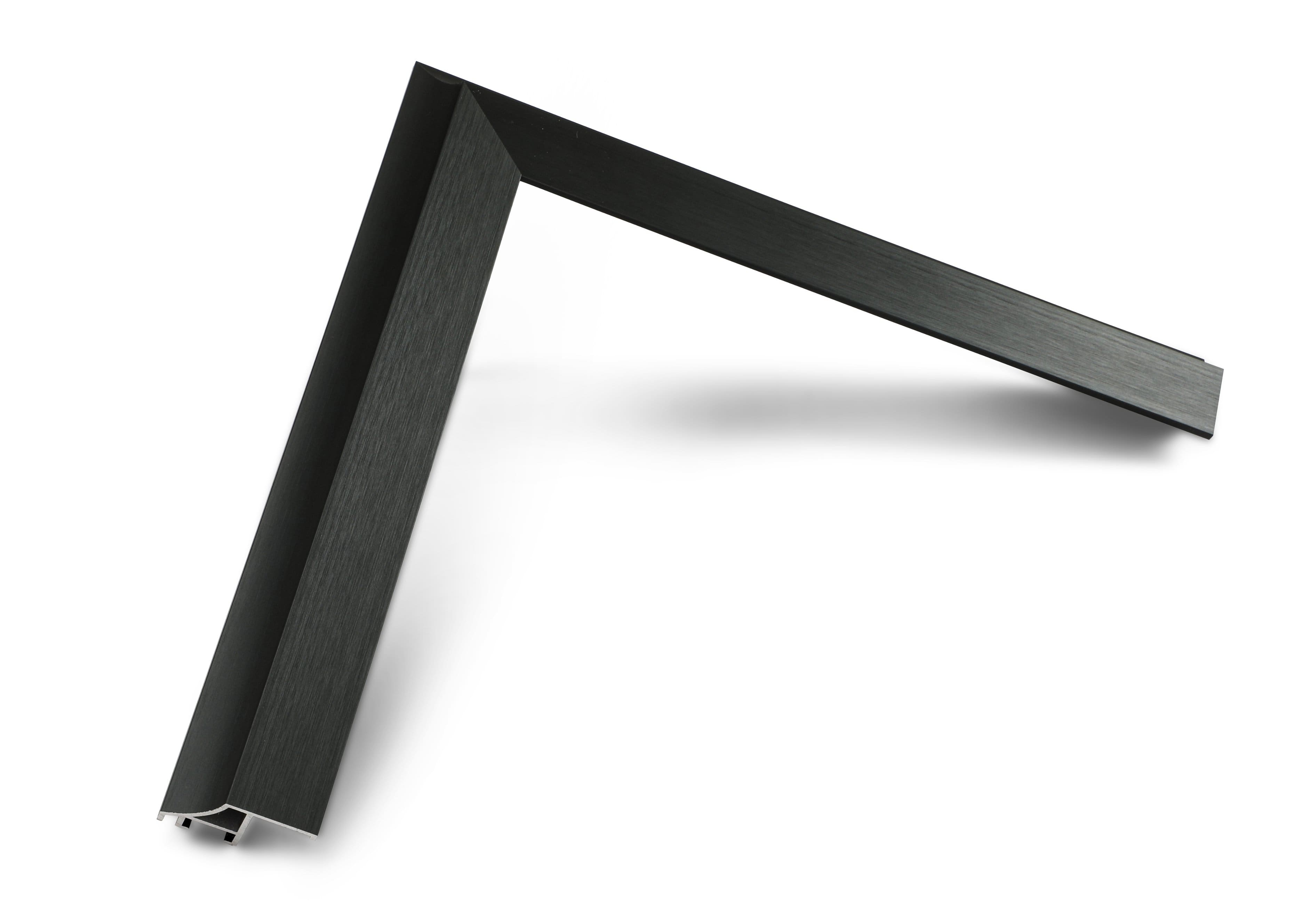Alt View 14. Deco TV Frames - Alloy Scoop Bezel for Samsung The Frame and Frame Pro TV - 50" - Graphite.