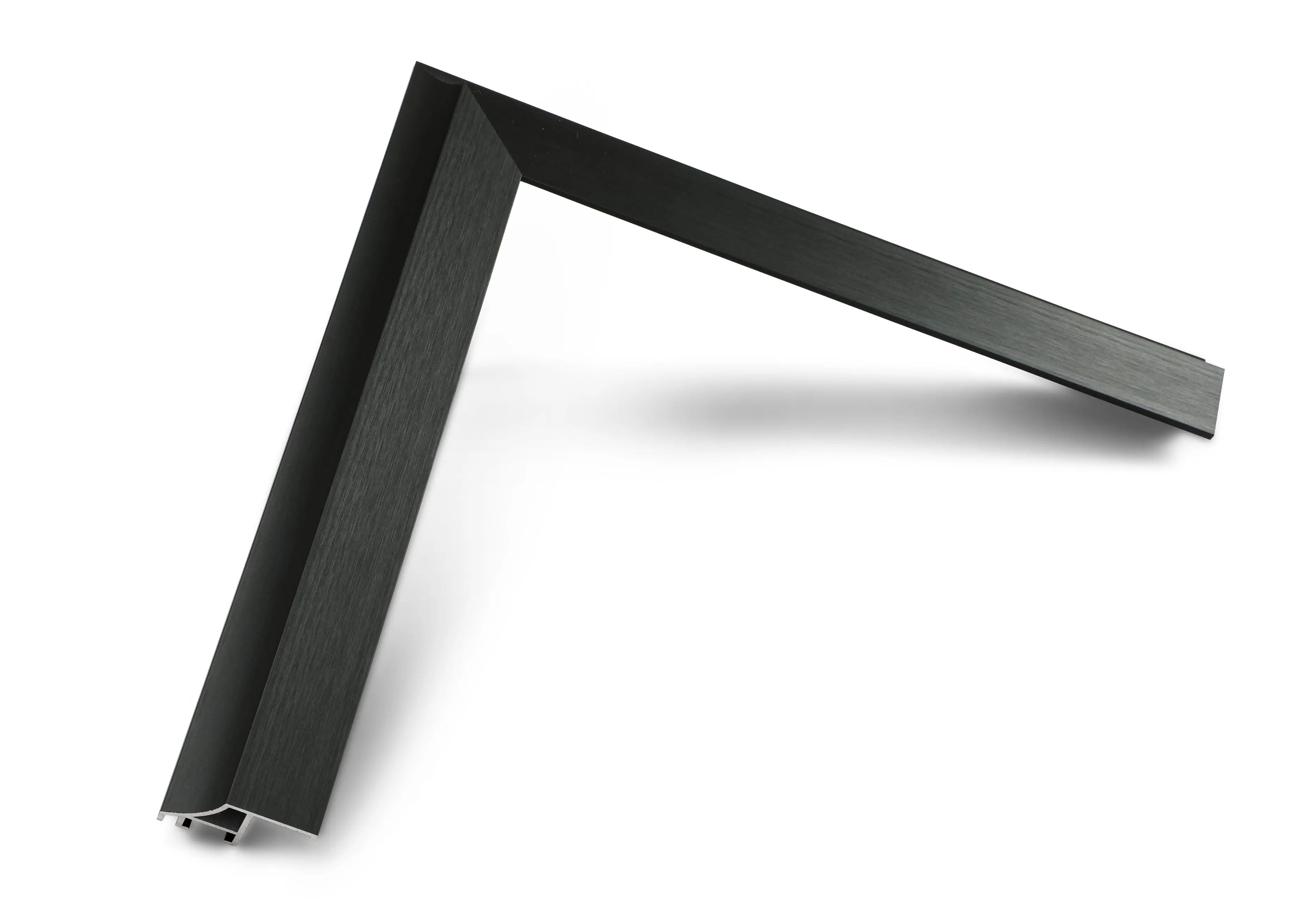 Alt View 14. Deco TV Frames - Alloy Scoop Bezel for Samsung The Frame and Frame Pro TV - 50" - Graphite.
