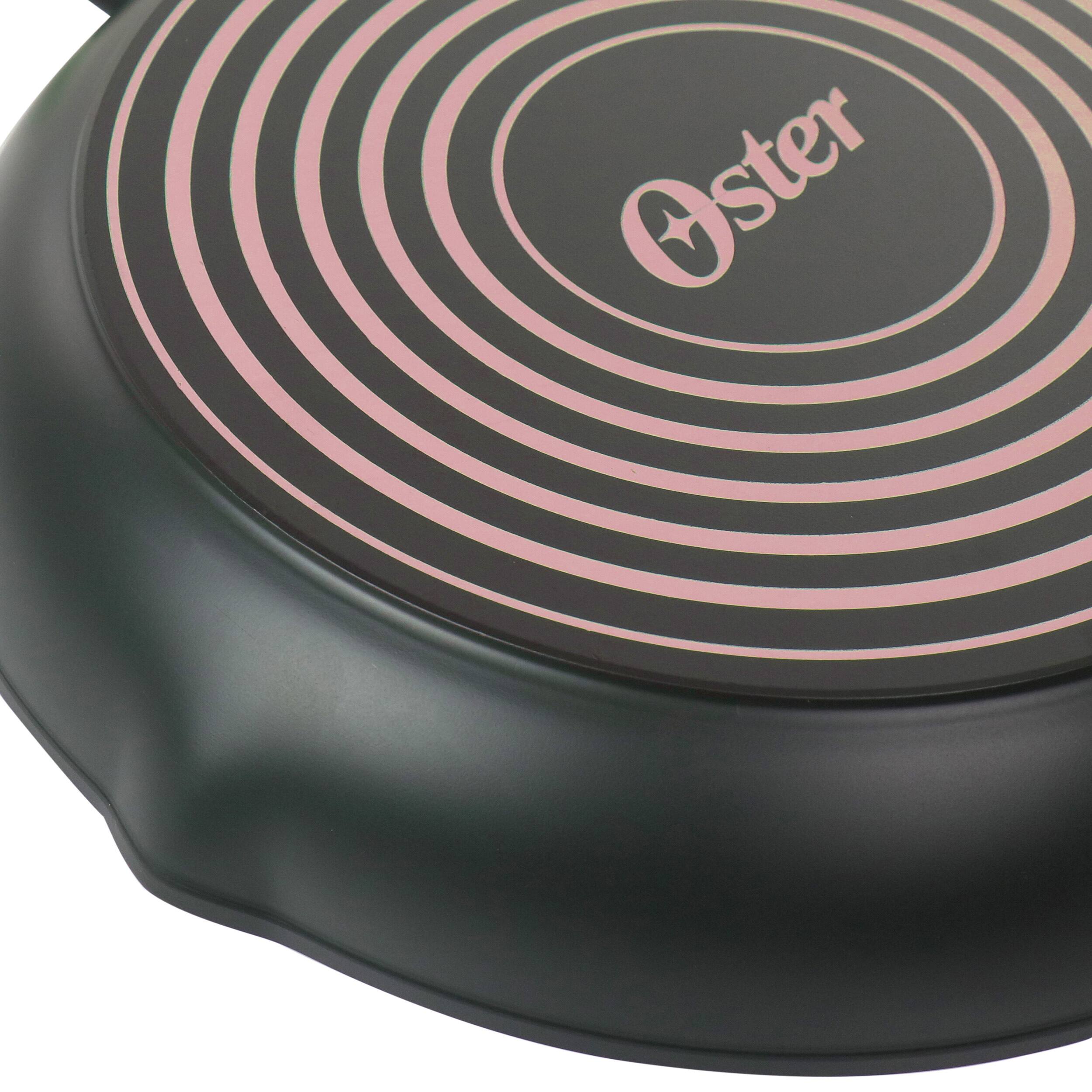 Alt View 2. Oster - Oster Rigby 9.5 Inch Aluminum Nonstick Frying Pan in Pink with Pouring Spouts - Pink.