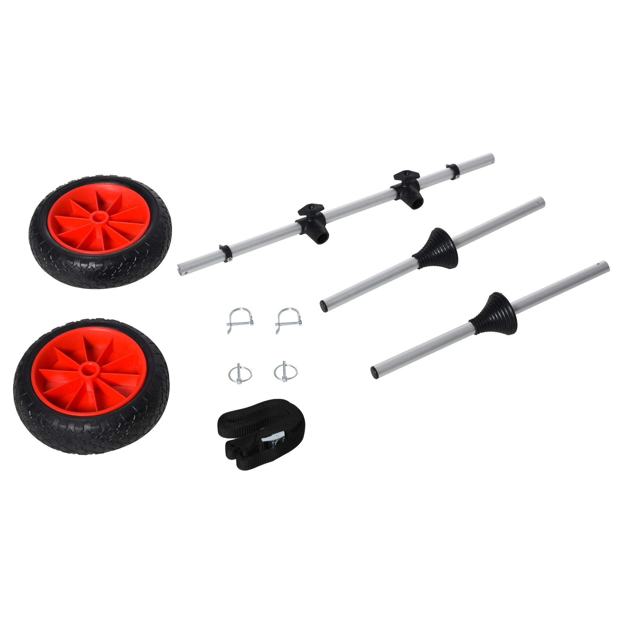 Alt View 7. Soozier - Kayak Cart, Trolley Trailer Kayak Wheels with Strong Aluminum Frame, Adjustable Width Crossbar - Silver.