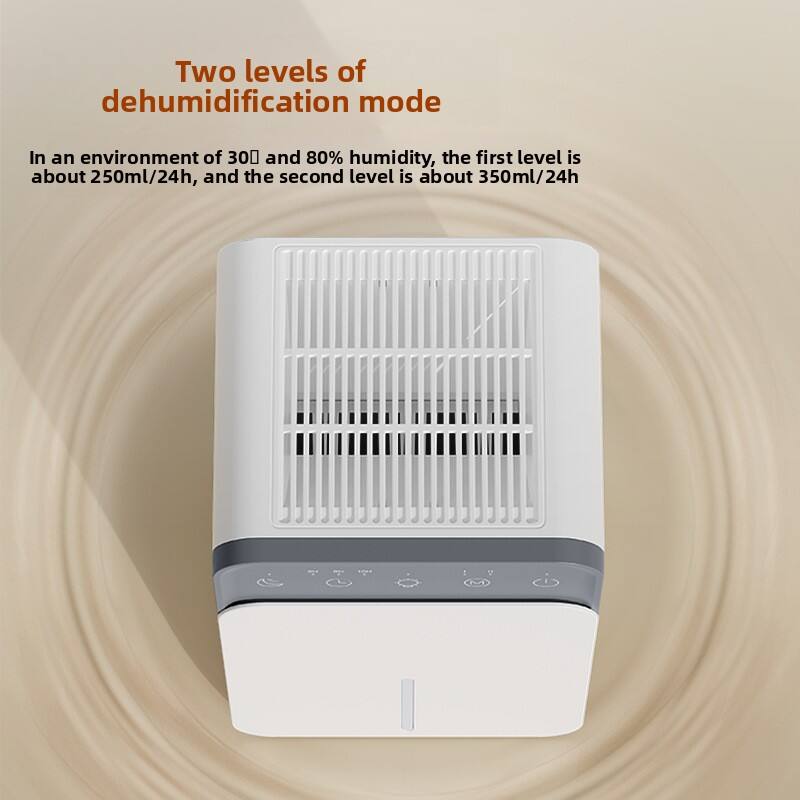 Two levels of dehumidification mode

In an environment of 30°C and 80% humidity, the first level is about 250ml/24h, and the second level is about 350ml/24h