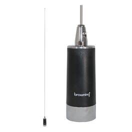 Browning - Br-140 200-watt Low-band 26.5 Mhz To 30 Mhz Unity-gain Uhf Antenna With Nmo Mounting (silver Base) - Black