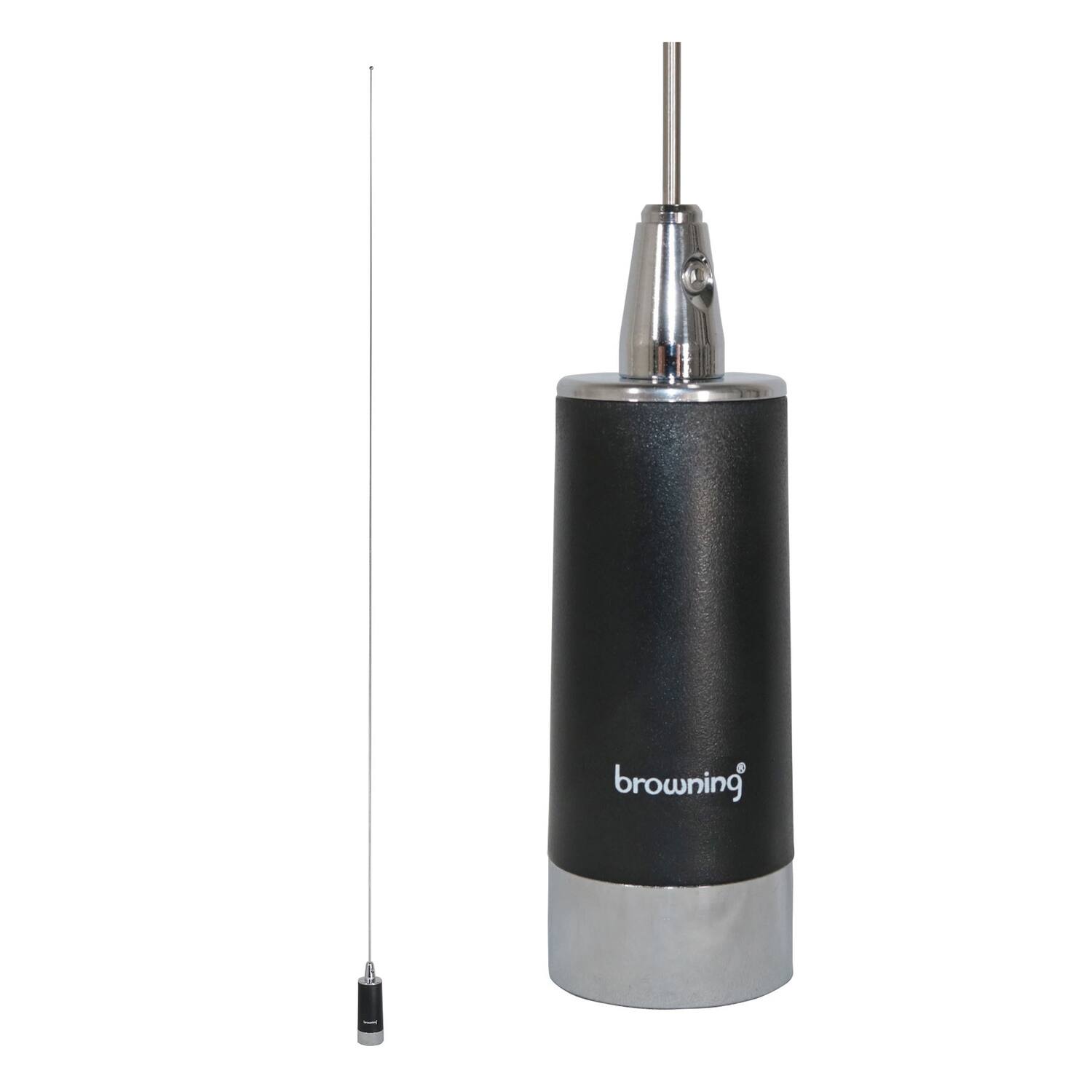 Front. Browning - Browning Br-140 200-watt Low-band 26.5 Mhz To 30 Mhz Unity-gain Uhf Antenna With Nmo Mounting (silver Base) - Black.