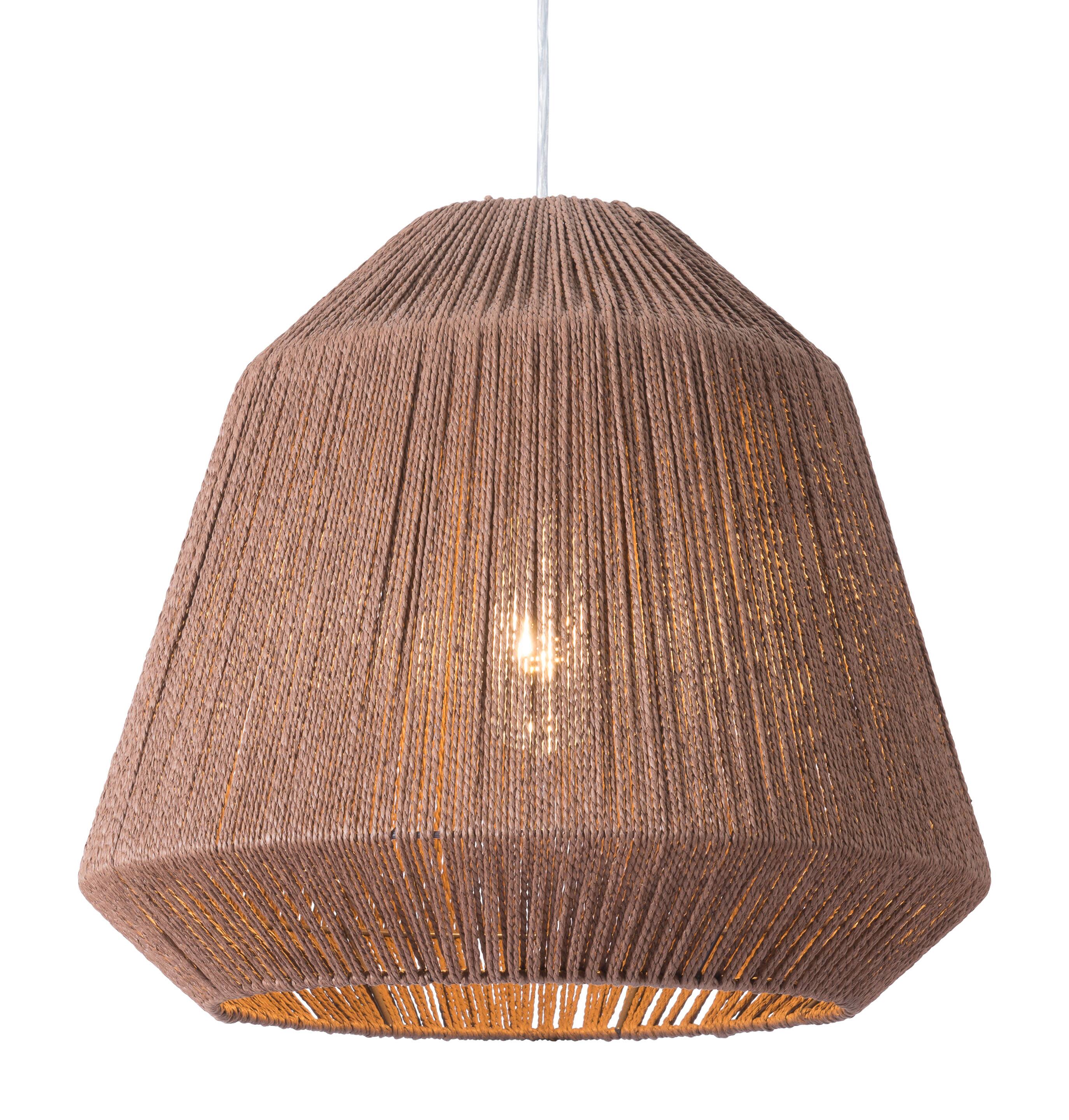 Alt View 1. Hivvago - Impala Ceiling Lamp Brown - Brown.
