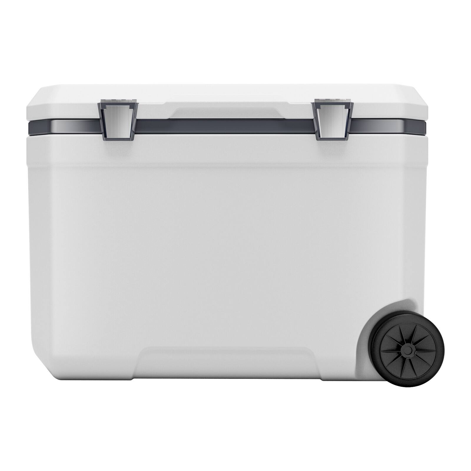 Alt View 5. VEVOR - Portable Cooler, 45 QT Wheeled Cooler with Ice Retention, Heavy-Duty Handles and Cup Holder - White.