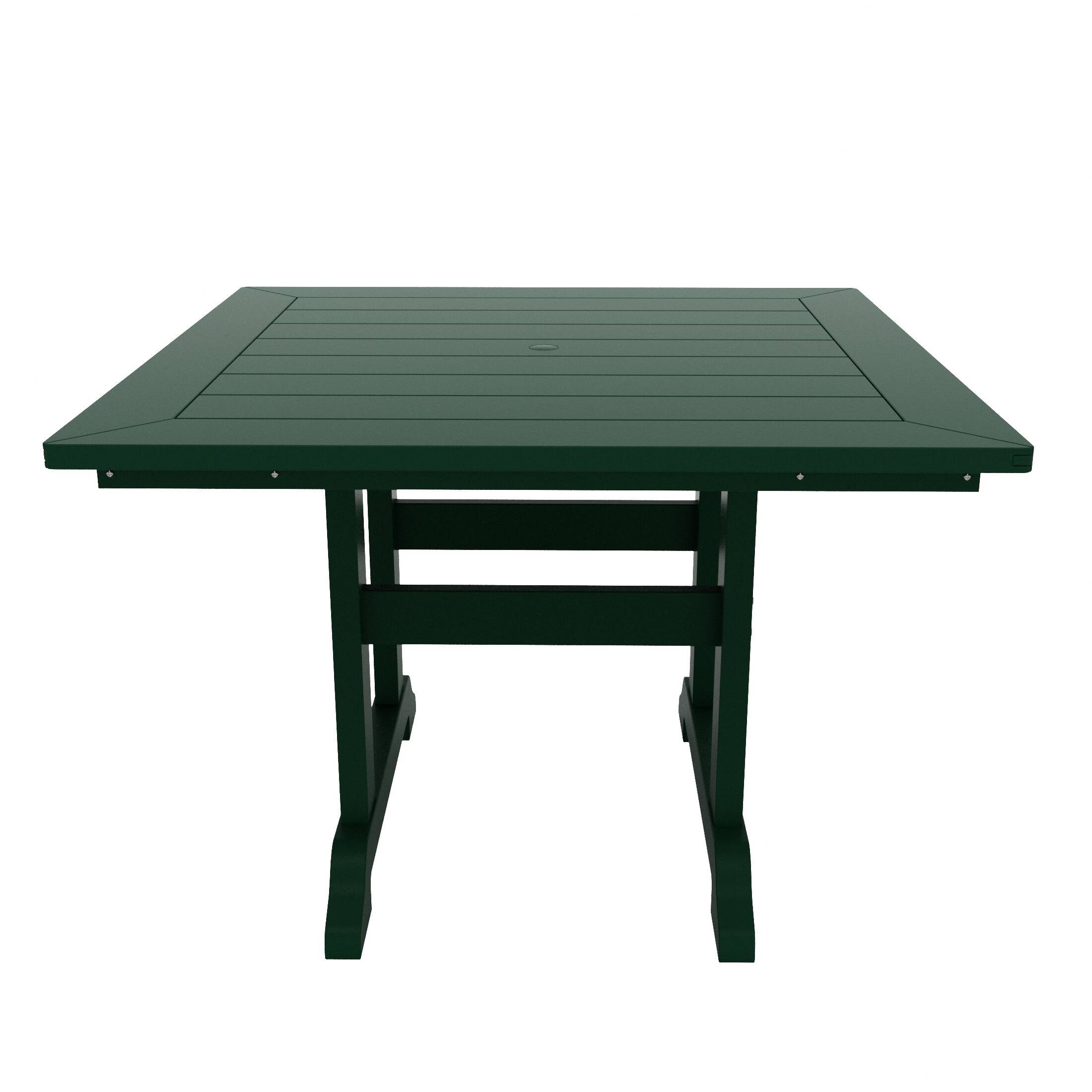 Left. WestinTrends - WestinTrends Malibu 43" Outdoor Patio Square Dining Table - Dark Green.
