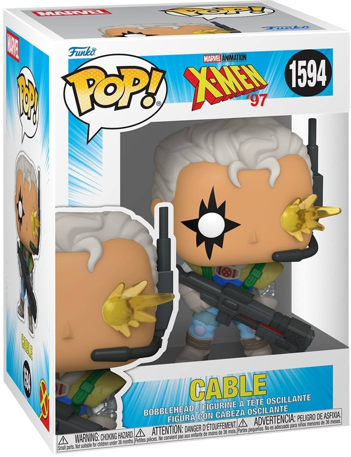 WAFAEL Xop Tonki AE Funk MARVEL ANIMATION XMEN 1594 1 POP! H 97 SBE CABLE TTE OSCILLANTE FIGURINE BOBBLEHEAD I OSCILANTE FIGURA CON CABEZA OSCILANTE PELIGRO DE ASFIXIA. D'TOUFFEMENT. ADVERTENCIA: para niños menores de 36 meses. DANGER pequeñas. No es adecuado HAZARD. ATTENTION: enfants de moins de 36 mois. Partes WARNING: CHOKING Ne convient pas auxx under 36 months Petites pieces. Not suitable for children Small parts.