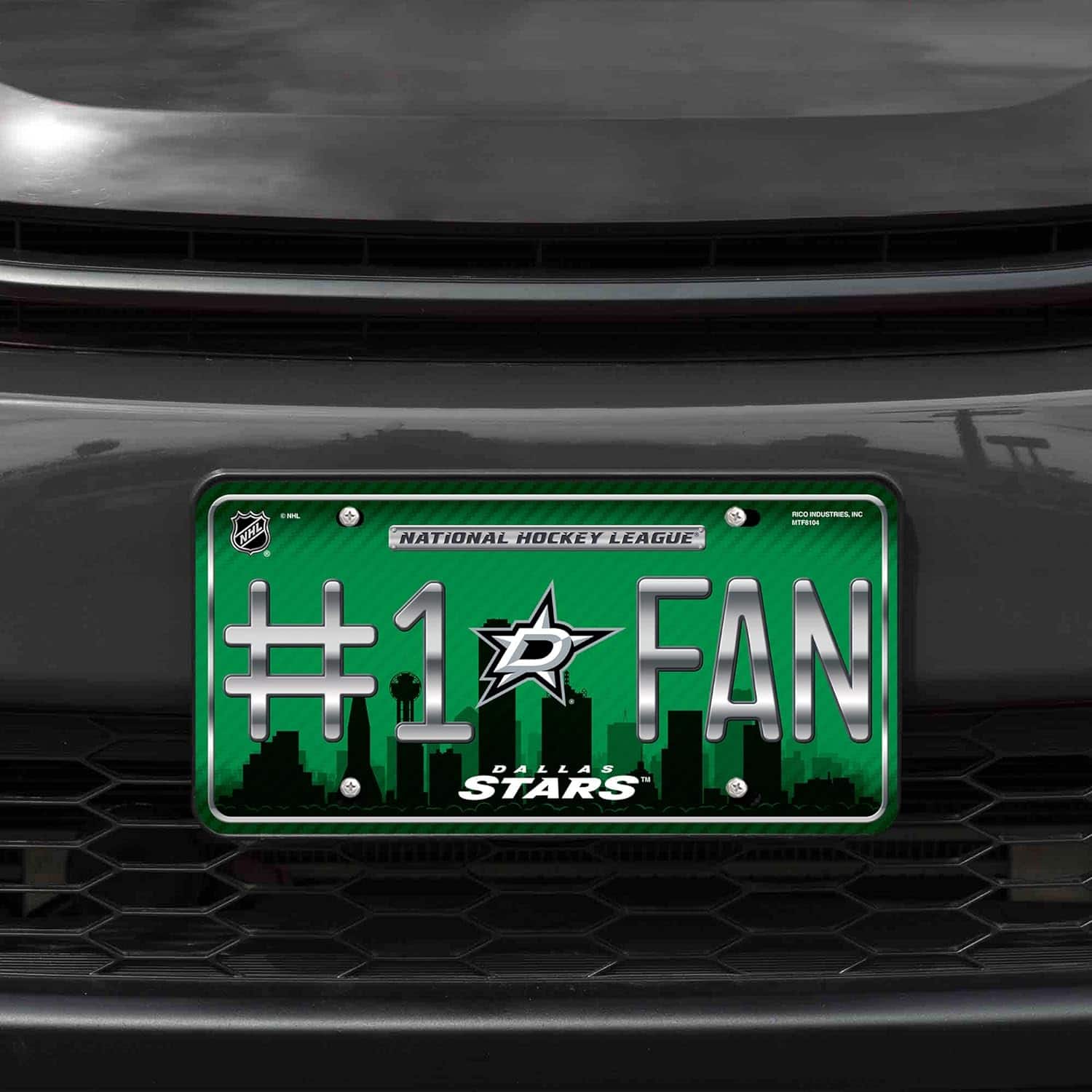 Rico Industries Dallas Stars NHL #1 Fan Metal License Plate Auto