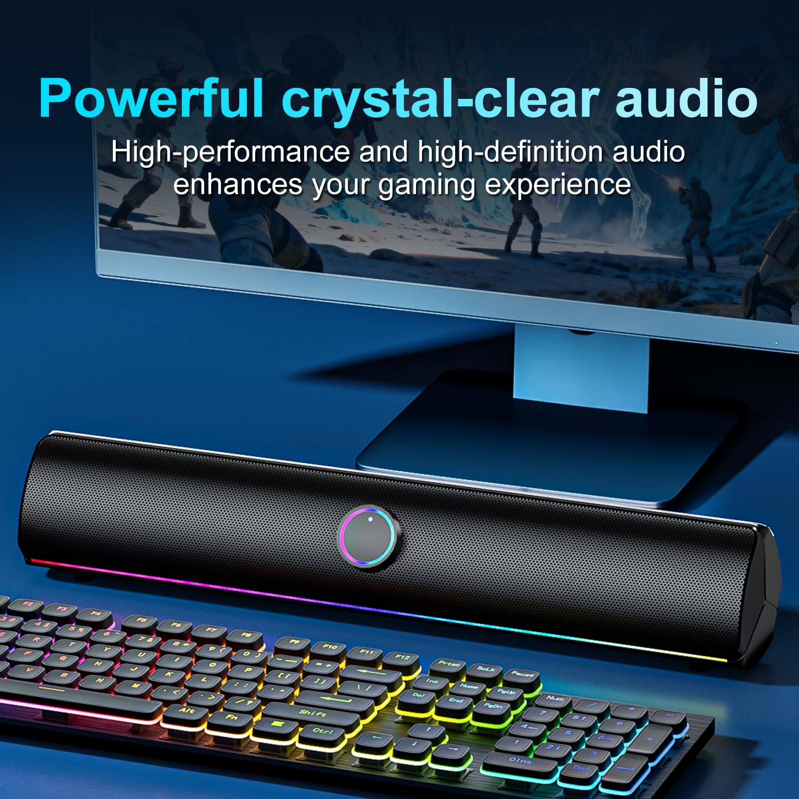 Powerful crystal-clear audio  
High-performance and high-definition audio enhances your gaming experience