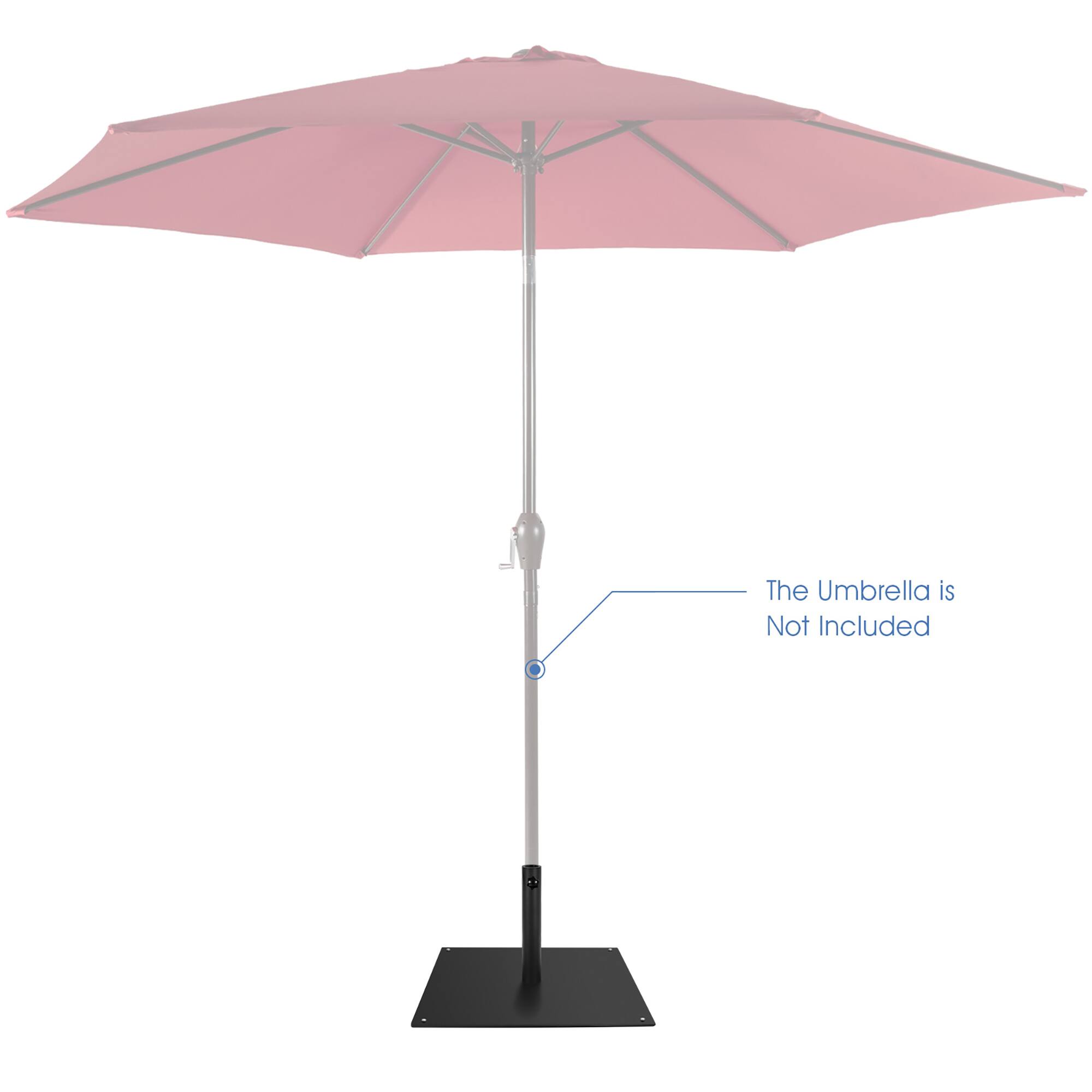 The umbrella is not included.