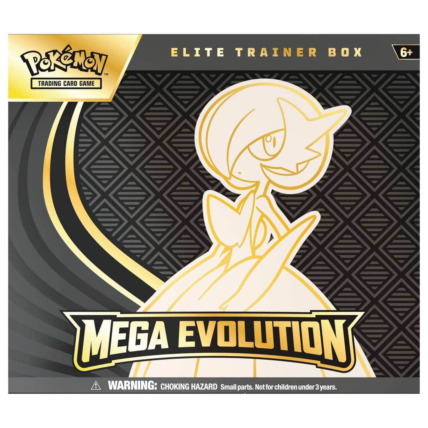Pokémon Trading Card Game Elite Trainer Box 6+ Mega Evolution  
Warning: Choking Hazard. Small parts. Not for children under 3 years.