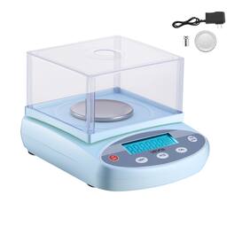 VEVOR - Analytical Balance, 200 g x 0.001 g, High Precision Accuracy Lab Scale, 13 Units Electronic Digital Analytical Balance - White