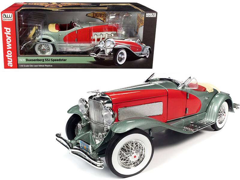 auto world  
1935 Duesenberg SSJ Speedster  
1:18 Scale Die-cast Metal Replica  
DUES  
ADULTE COLLECTION
