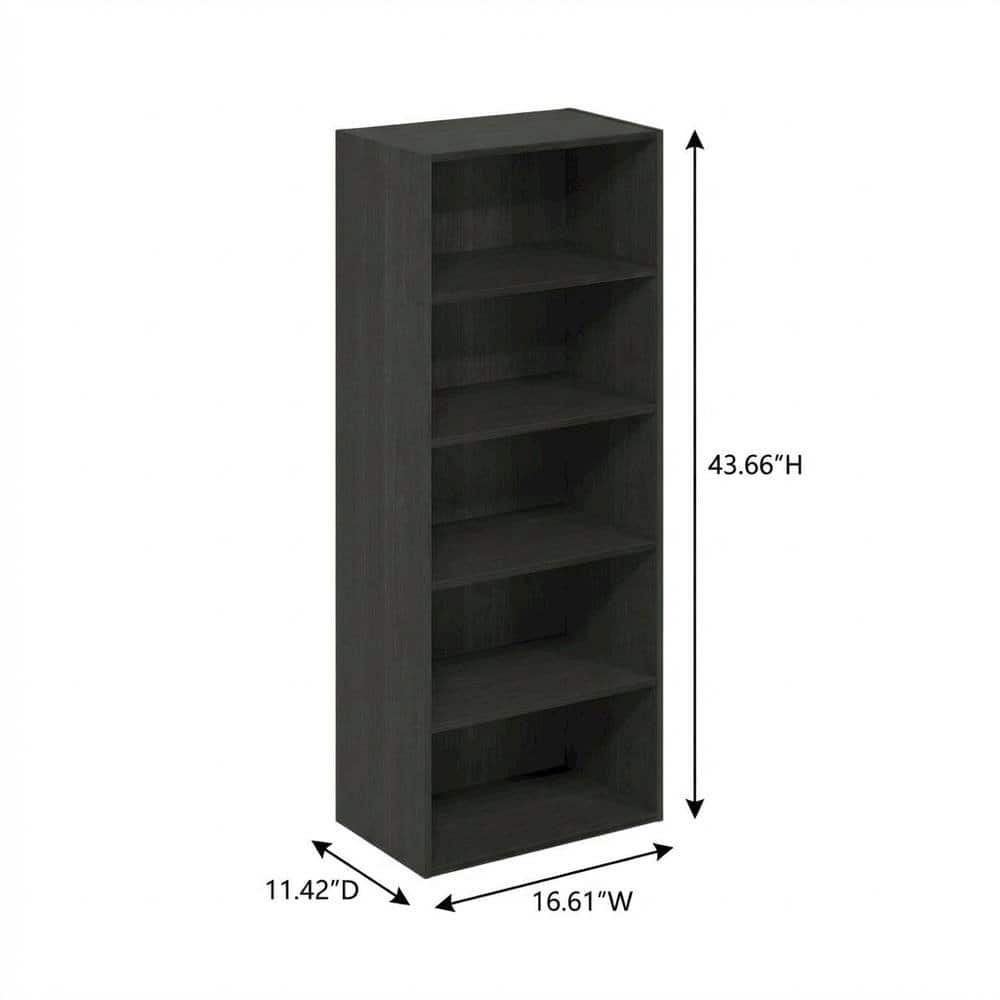 FurniFact - Wooden bookcase with open shelving and sturdy construction - Espresso price history on PriceWatchPro
