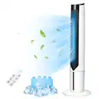 Front. Gymax - Gymax 41'' Tower Fan 3 in 1 Evaporative Air Cooler Humidifier w/ Remote Control - White.