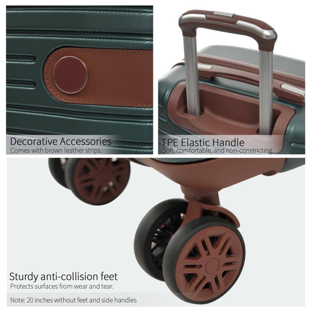 Decorative Accessories  
Comes with brown leather strips.

TPE Elastic Handle  
Soft, comfortable, and non-constricting.

Sturdy anti-collision feet  
Protects surfaces from wear and tear.

Note: 20 inches without feet and side handles