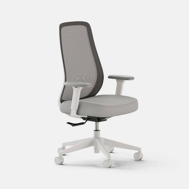 Angle. Branch Furniture - Branch Multitask Ergonomic Office Chair – Adjustable Lumbar, Breathable Mesh Back, Height Adjustable, Tilt - Quarry.