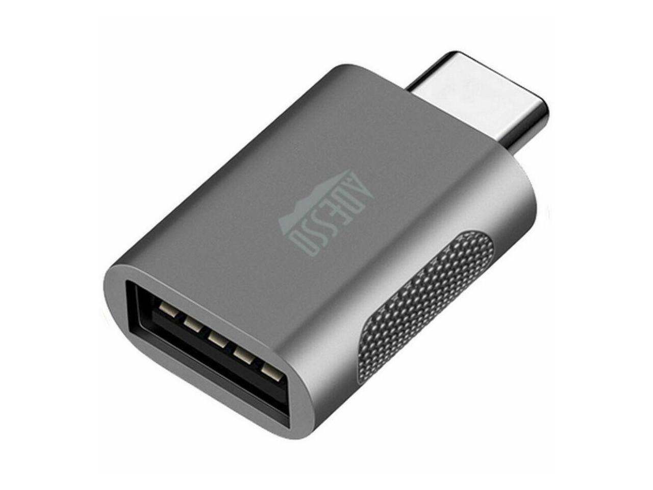 Alt View 9. Adesso - Adesso ADP-300 On The Go USB A to USB C Adapter ADP-300-4 - Black.