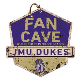 Jardine - James Madison Dukes 20'' x 20'' Fan Cave Badge Sign - Purple