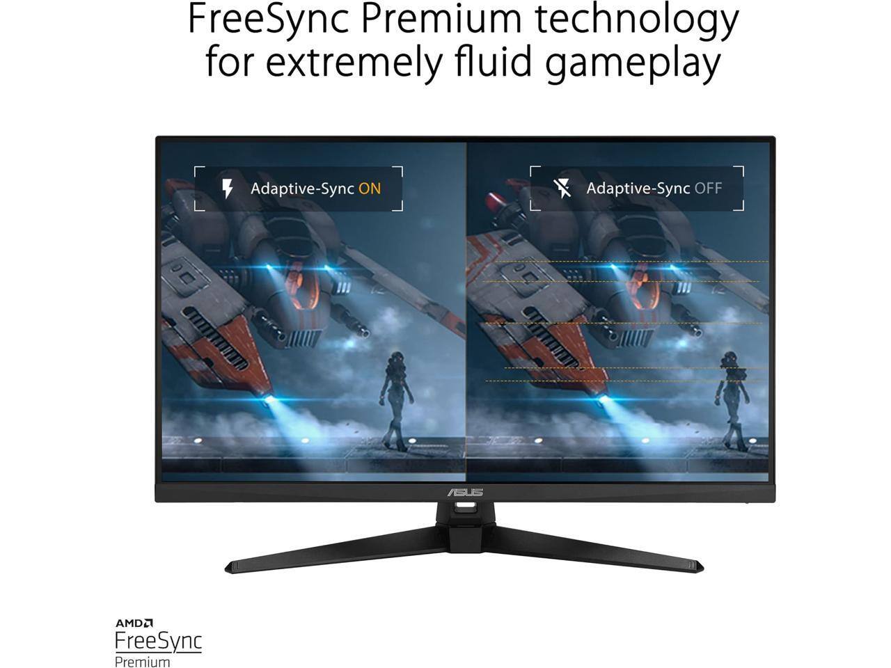 FreeSync Premium technology for extremely fluid gameplay

Adaptive-Sync ON

Adaptive-Sync OFF

AMD FreeSync Premium