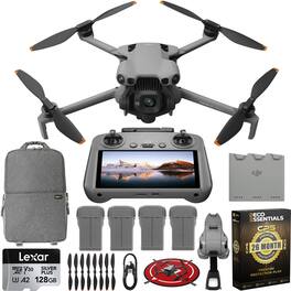 DJI - Mini 5 Pro Drone More Combo Plus 4 Battery Kit (DJI RC 2 Remote) + Extended Warranty & Accessory Bundle - Gray