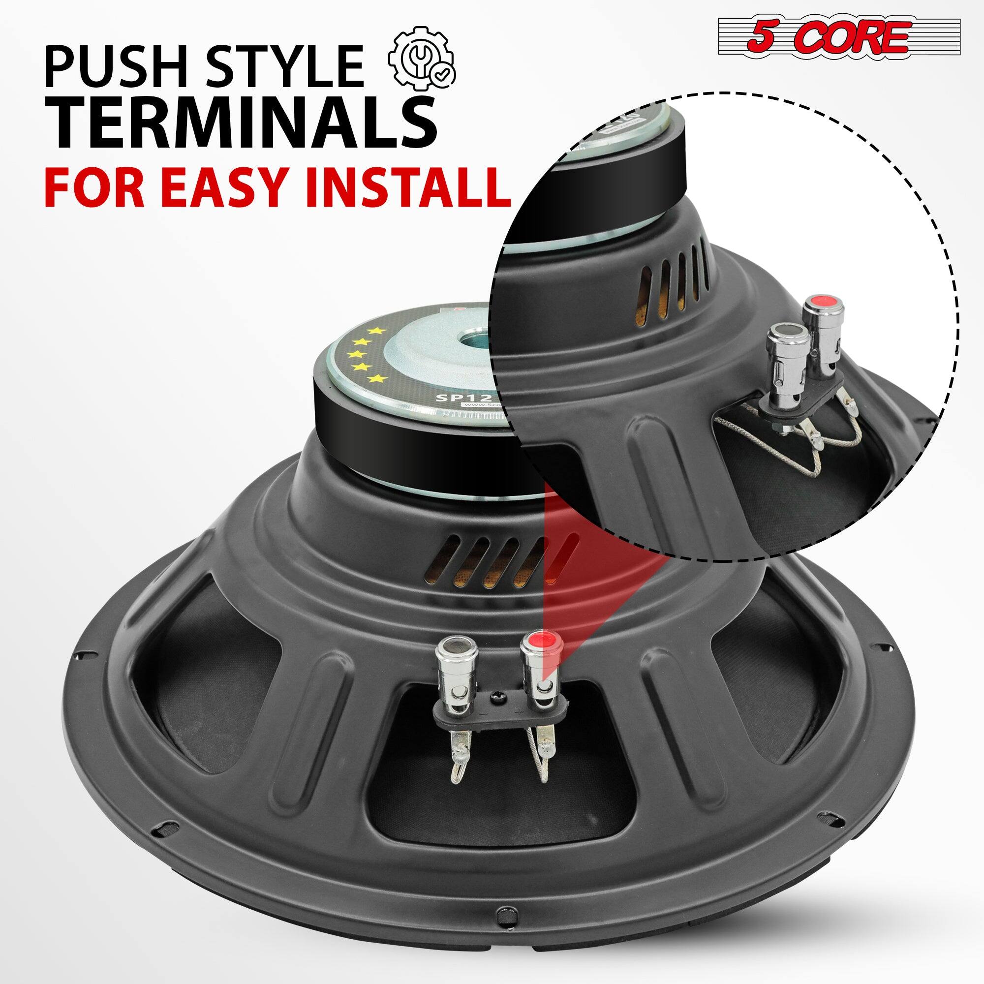 PUSH STYLE TERMINALS FOR EASY INSTALL 5 CORE SP12 - EZRE
