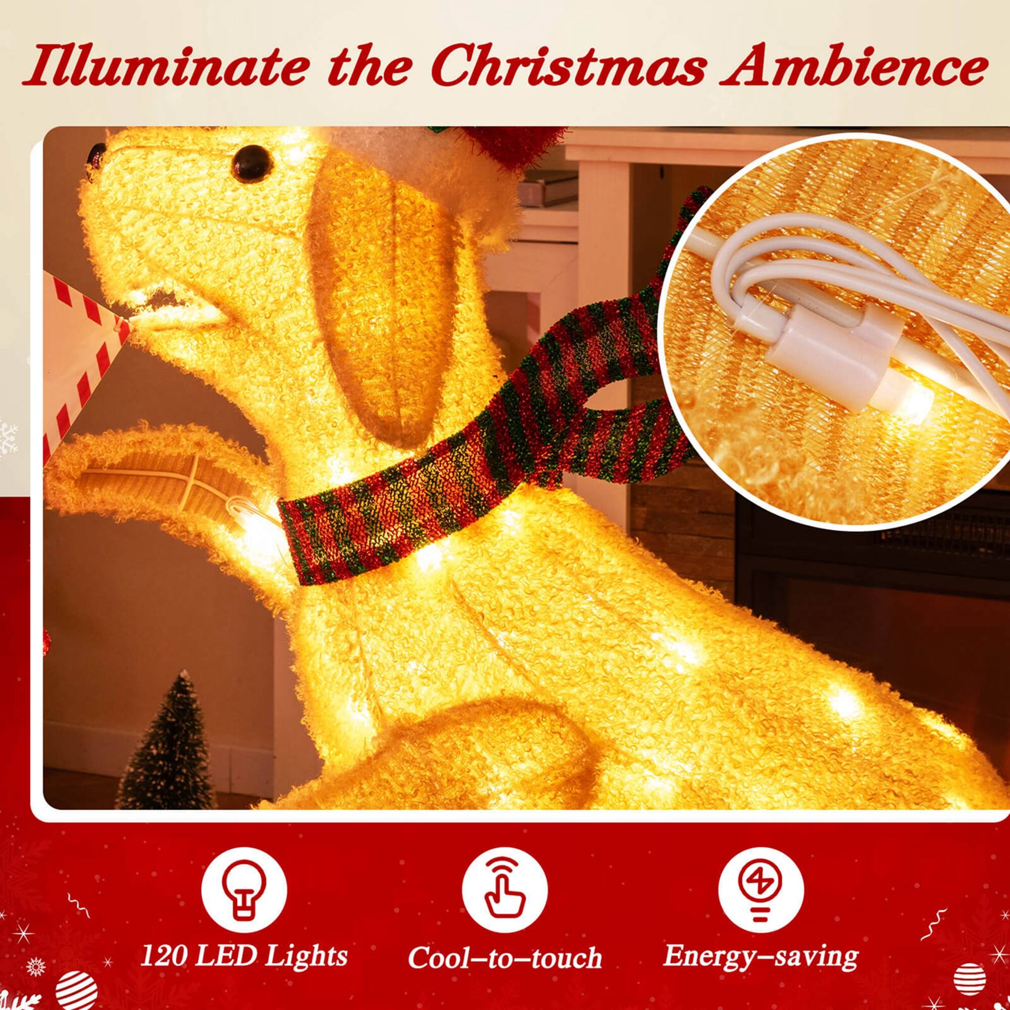 Illuminate the Christmas Ambience

- 120 LED Lights
- Cool-to-touch
- Energy-saving