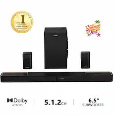 A NO. 1 SURROUND SOUND SYSTEM WORLDWIDE ULTIMEA Summer Deal ULTIMEA Dolby ATMOS 5.1.2CH 6.5" SUBWOOFER