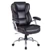 Front. Costway - Costway Executive Office Chair with Padded Seat & Armrests, Adjustable Height & Backrest - Brown.