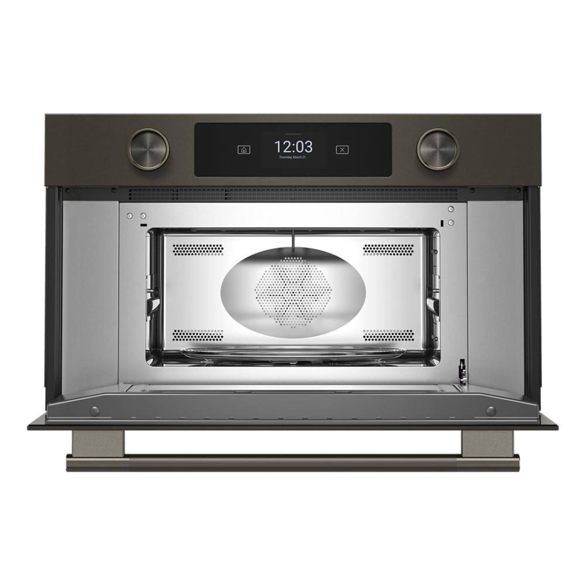 Alt View 1. KitchenAid - 1.4 Cu. Ft. Built-In Microwave with Air Fry - Black Ore.