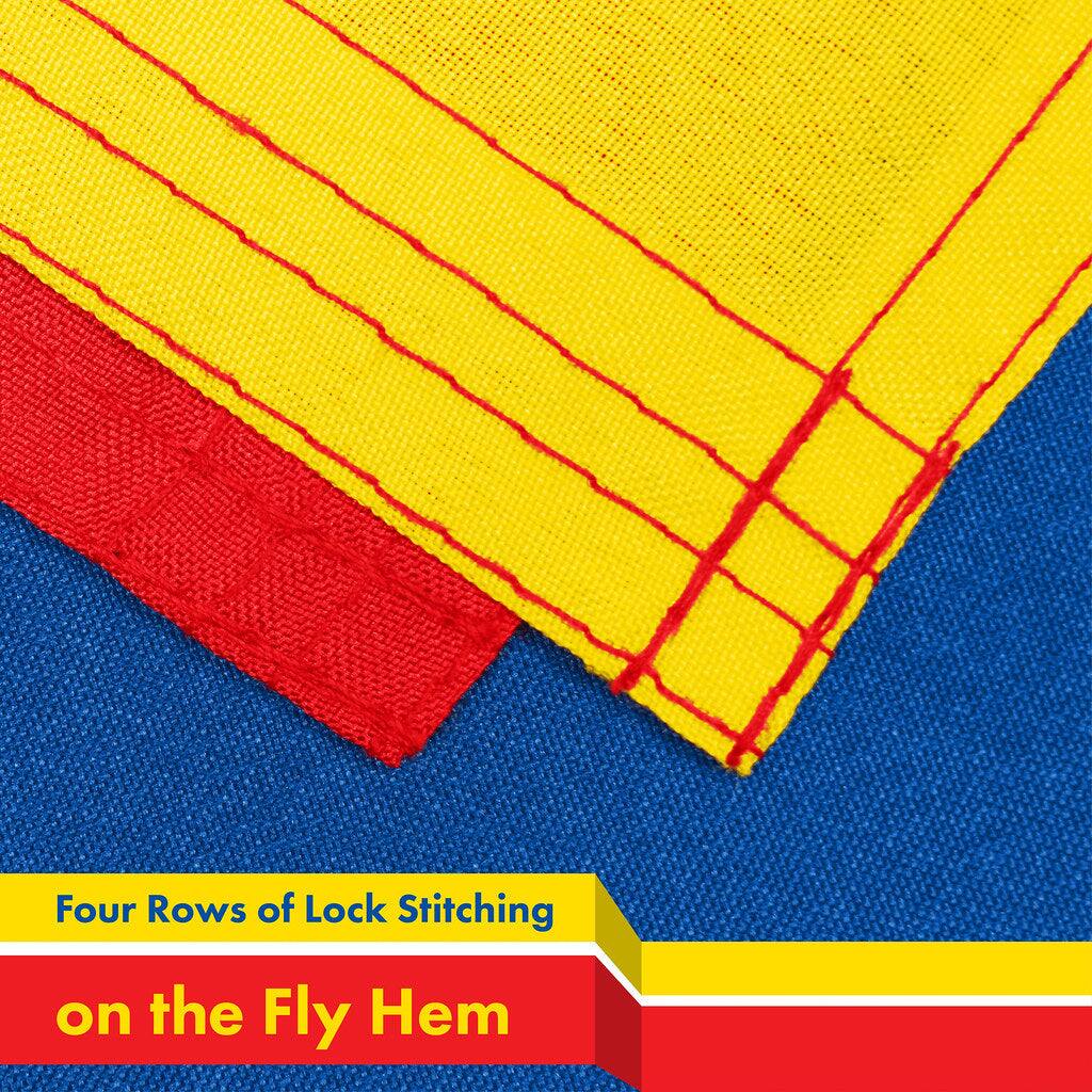Four Rows of Lock Stitching on the Fly Hem