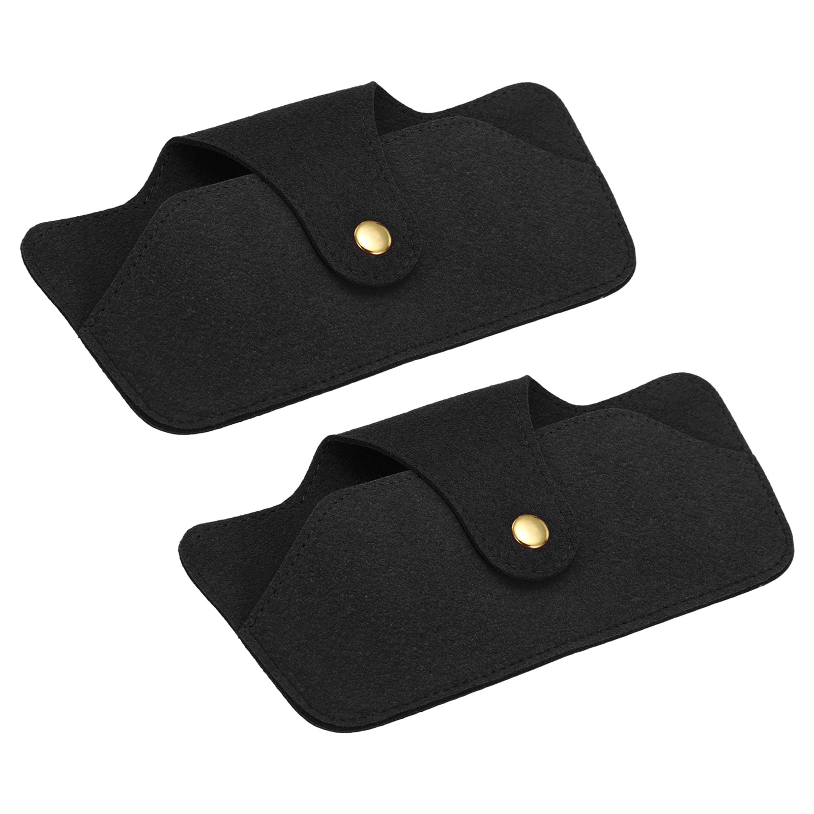 Unique Bargains - 2pcs Leather Glasses Case, Soft Sunglass Pouch w/ Microfiber, Portable Eyeglass Storage for Women & Men - Black price history on PriceWatchPro