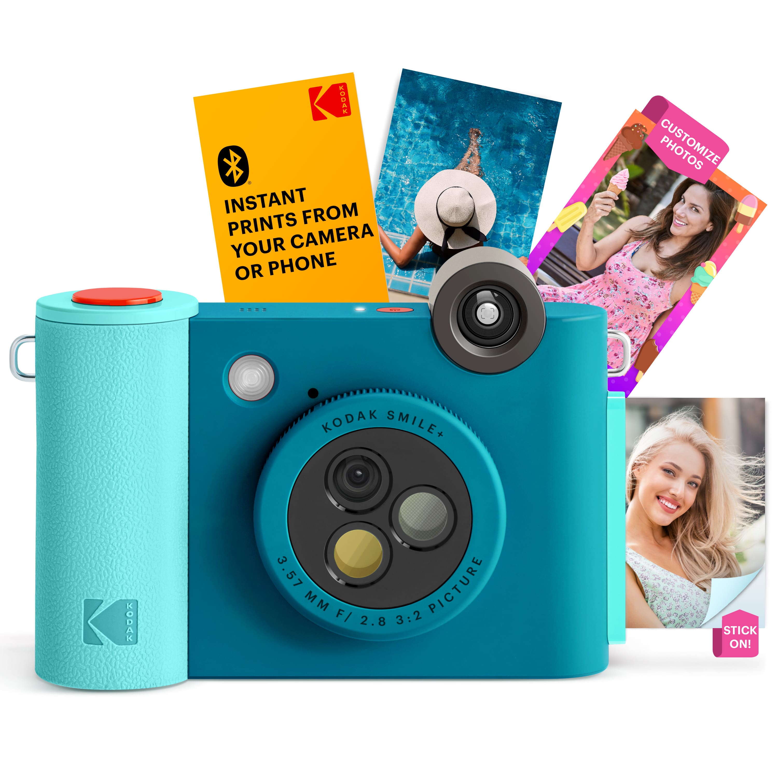 Kodak - Smile+ Wireless 2x3 Digital Instant Print Camera with Effect Lenses & Zink Technology - Blue
