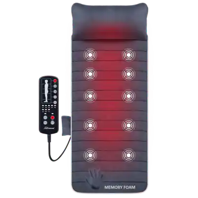 Snailax Massage Mat, Memory Foam-10 Motors with Heat-363M Snailax Massage Mat, Memory Foam-10 Motors with Heat-363M