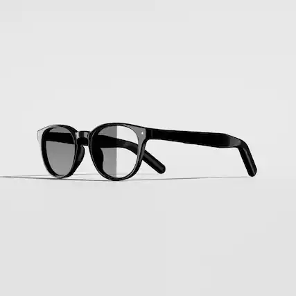 Front. VONDER - BASEL AI Glasses that Translate, Call & Remember, 16h+, Premium Audio, Privacy-First, Clear to Gray Transitions Lenses - Black.