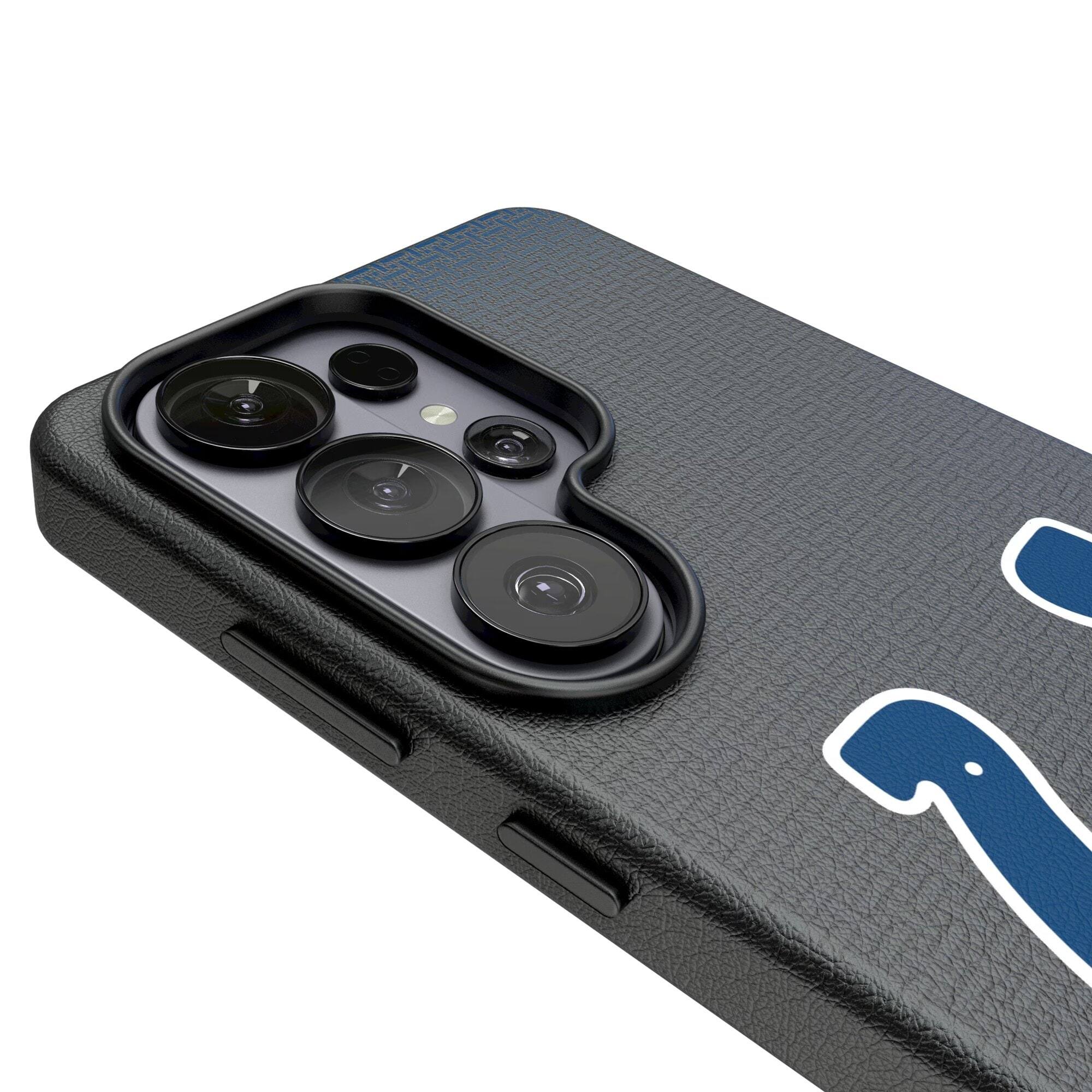 Alt View 2. Keyscaper - Indianapolis Colts Linen Galaxy Magnetic Bump Case - S24 Ultra - Black.