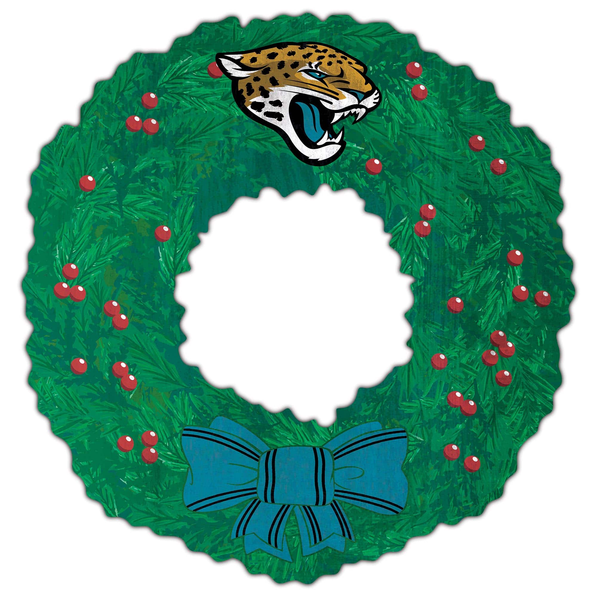Front. Fan Creations - 16'' Team Wreath Sign - Green.