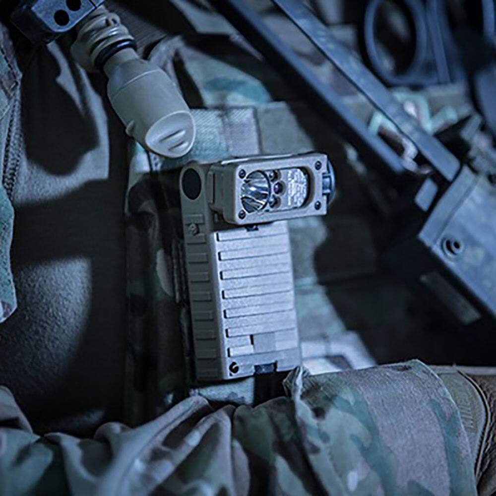 Angle. Streamlight - Streamlight 14032 Sidewinder 55-Lumen Military Tactical Flashlight with Articula - Coyote.