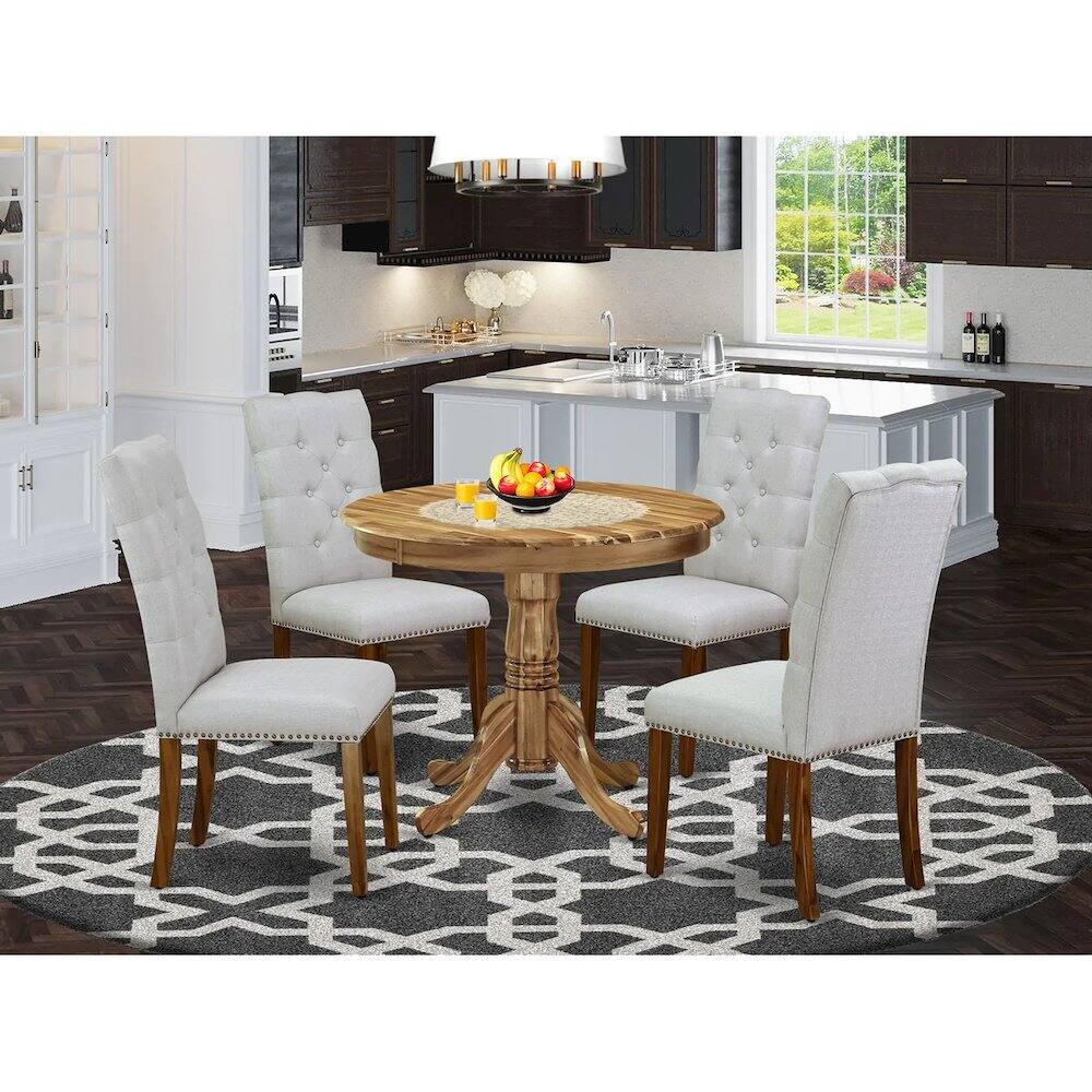 Alt View 7. East West Furniture - Dining Room Set Natural - Brown.
