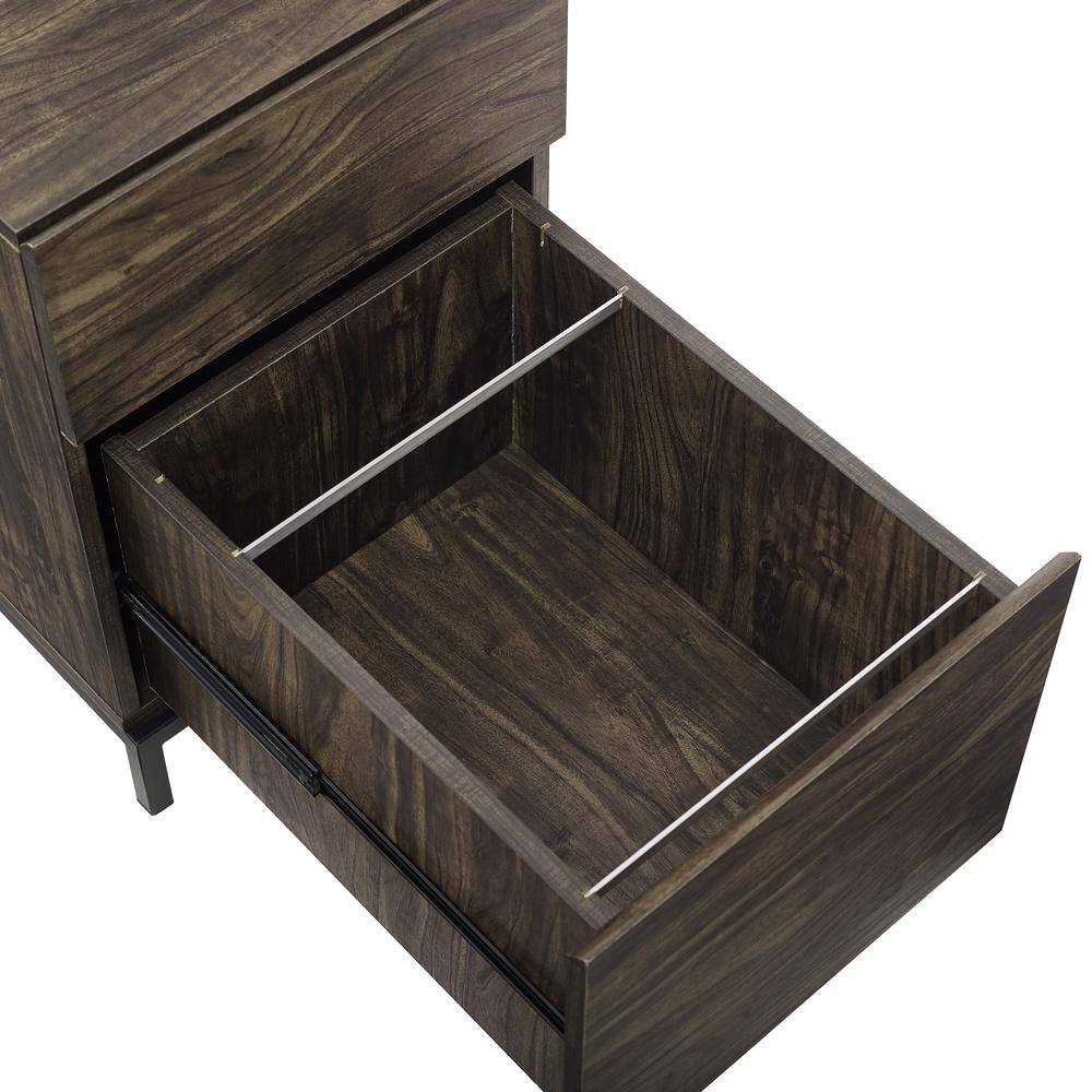 Alt View 7. Crosley Furniture - Jacobsen File Cabinet - Brown Ash.