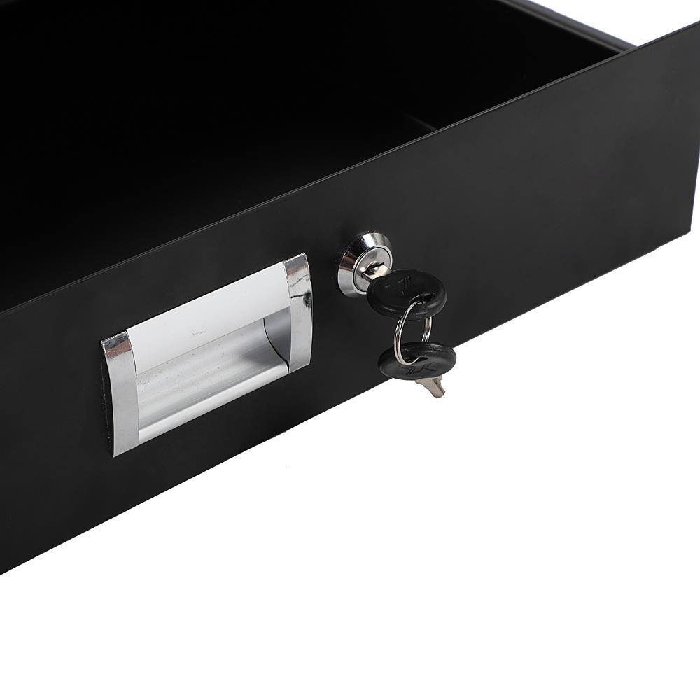 Alt View 1. Winado - 19 Inch Rack Mount 2U Steel Plate DJ Drawer Cabinet Lock With With key Black.