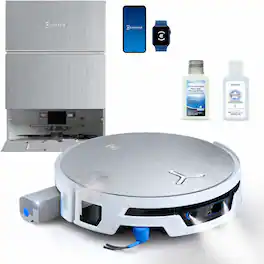 ECOVACS Robotics - DEEBOT X12S PRO OMNI Robot Vacuum & Mop, 27,000Pa, FocusJet, Self-Washing Roller, Carpet Shield, All-in-1 Station - White