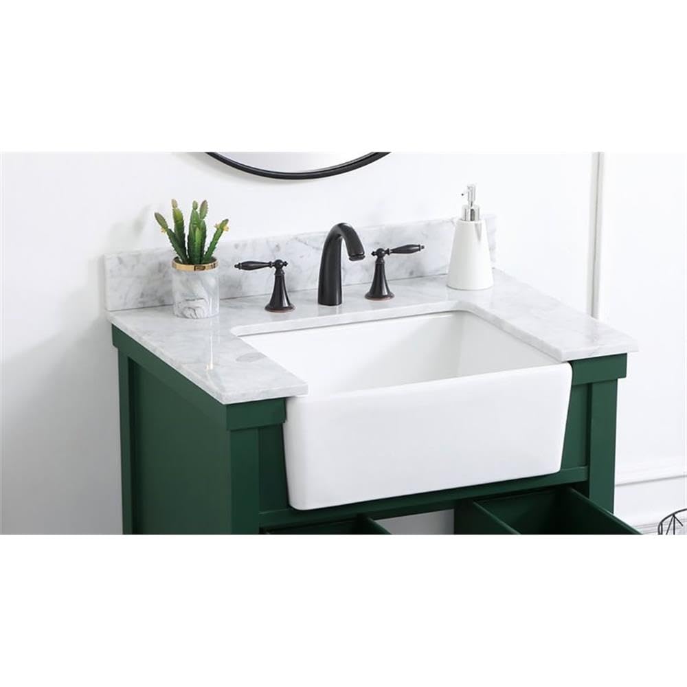 Angle. Elegant Kitchen and Bath - 24 inch backsplash in carrara white - Carrara White.