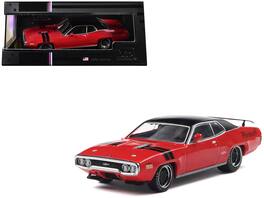 1971 Plymouth GTX Rally Top and Stripes 1/43 Diecast Model by IXO Models - Red with Black