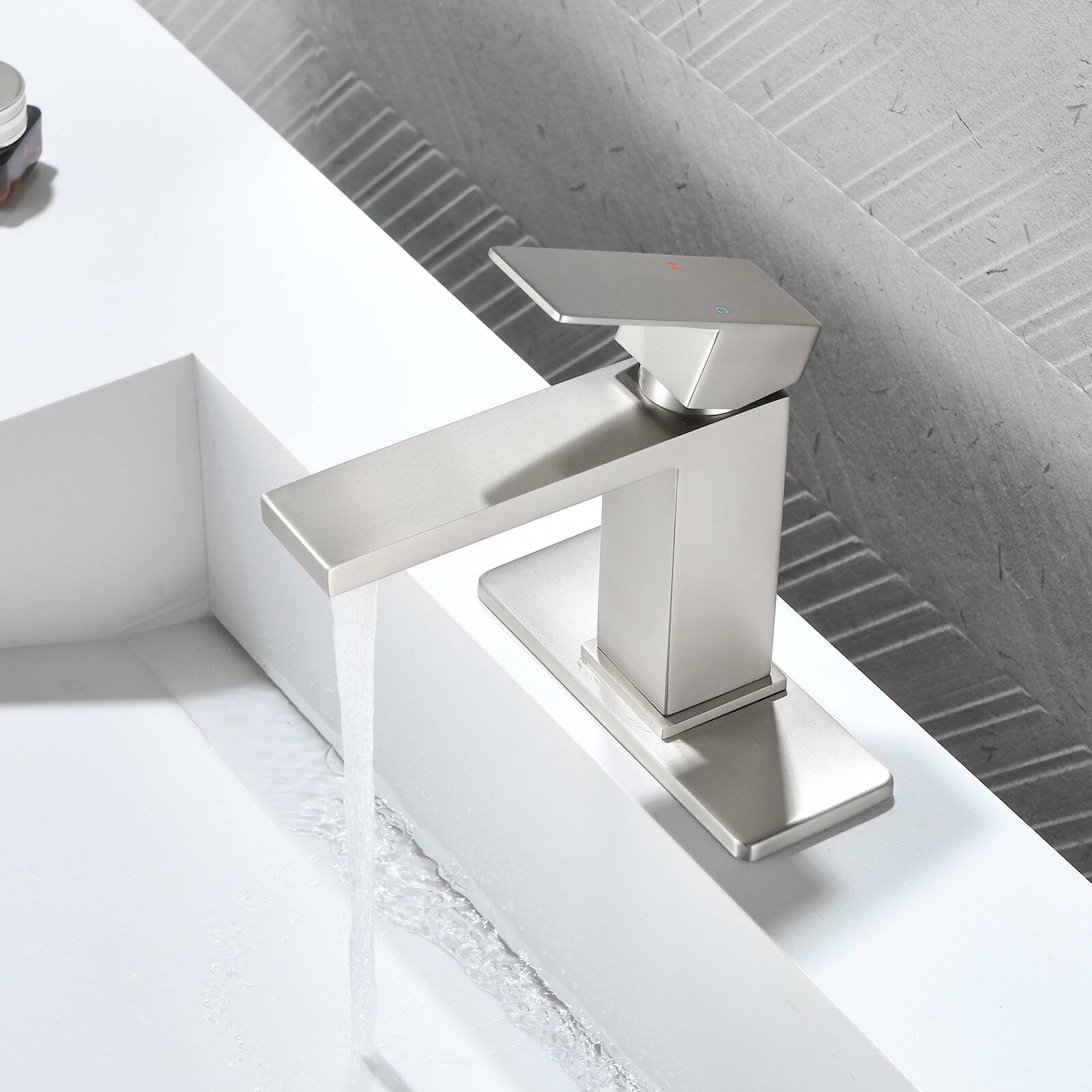 Alt View 3. Boyel Living - Brushed Faucet SUS304 Aerator Spout cUPC Cartridge 60cm Supply Line Pop Up Drain - Brushed Nickel.