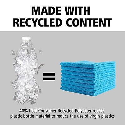 MADE WITH RECYCLED CONTENT

40% Post-Consumer Recycled Polyester reuses plastic bottle material to reduce the use of virgin plastics