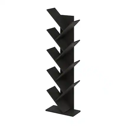 Front. Furinno - Rail 3-Tier Open Shelf Bookcase - Amber Pine.