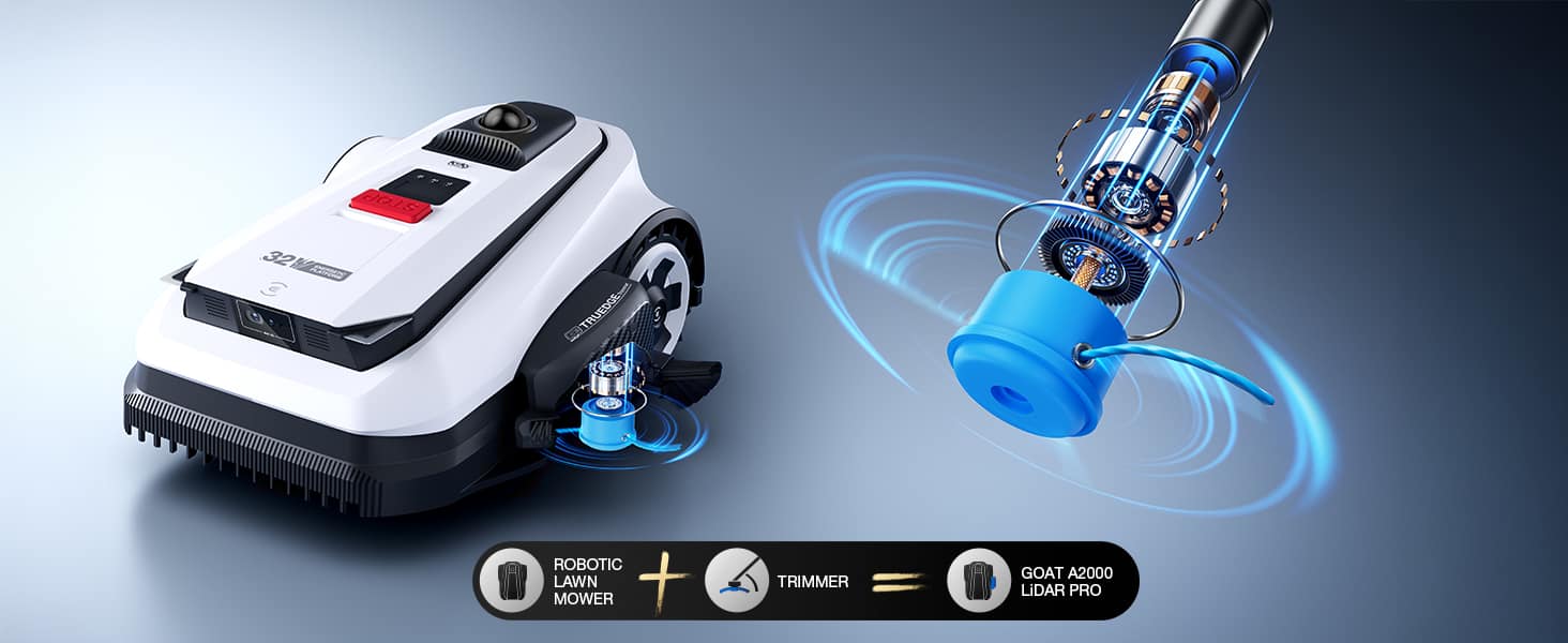 ECOVACS Robotics Goat A2000 LiDAR PRO Robotic Lawn Mower for Up to