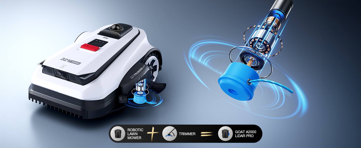 STOP 32 TRUEDGE ROBOTIC LAWN MOWER TRIMMER GOAT A2000 LiDAR PRO