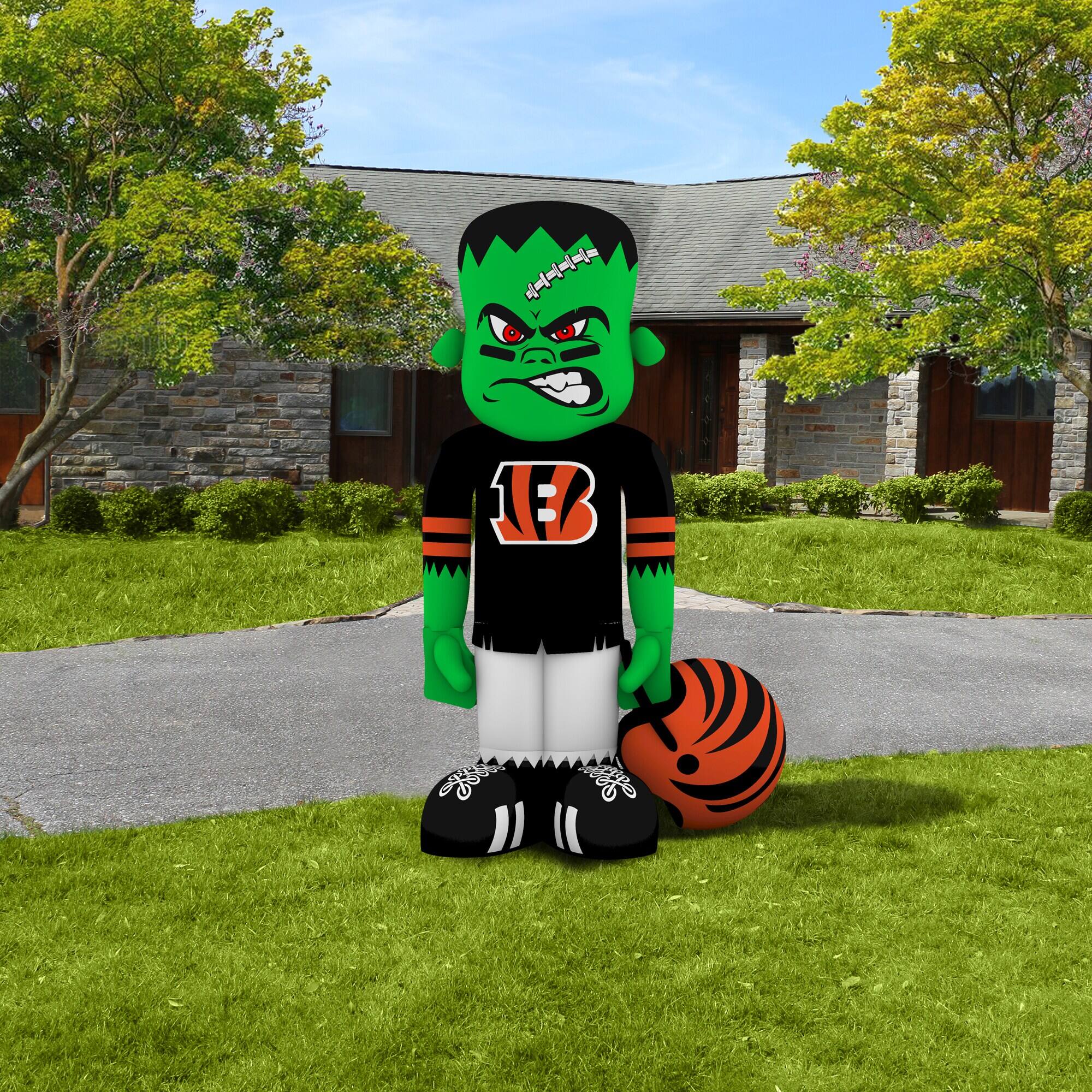 Alt View 3. Sporticulture - Cincinnati Bengals Halloween Lawn Inflatable Steinbacker - Multicolor.